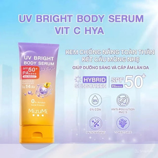 Kem chống nắng body MizuMi UV Bright Body Serum Tone Up SPF50+ PA++++ 120g nâng tông dưỡng ẩm