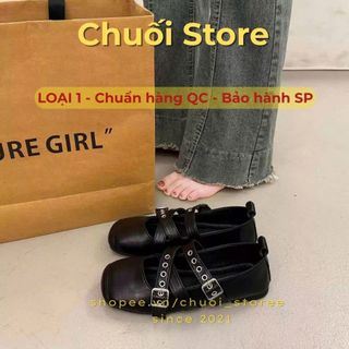 Giày bệt nữ da PU tổng hợp dệt vải đế cao su năng động dễ thương đáng yêu nhẹ nhàng dịu dàng