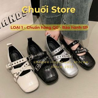 Giày bệt nữ da PU tổng hợp dệt vải đế cao su cá tính siêu xinh thoải mái dễ chịu