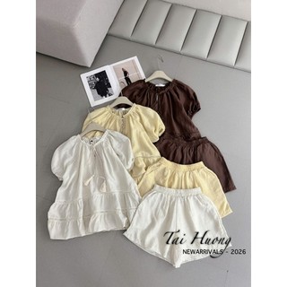 PHẠM THÙY SHOP: SET BỘ ÁO THÔ DÁNG BABYDOLL MIX QUẦN SHORT