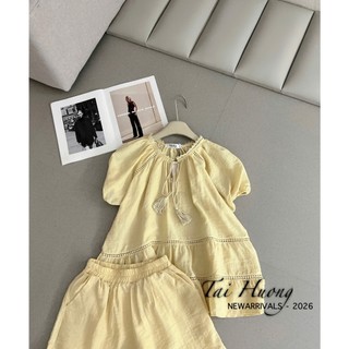 PHẠM THÙY SHOP: SET BỘ ÁO THÔ DÁNG BABYDOLL MIX QUẦN SHORT