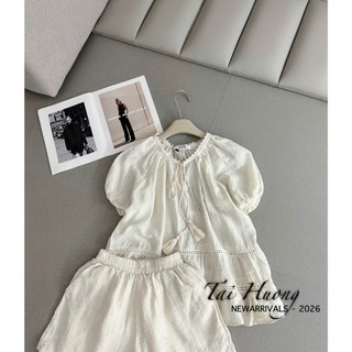 PHẠM THÙY SHOP: SET BỘ ÁO THÔ DÁNG BABYDOLL MIX QUẦN SHORT