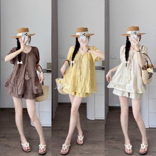 PHẠM THÙY SHOP: SET BỘ ÁO THÔ DÁNG BABYDOLL MIX QUẦN SHORT