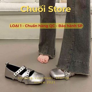 Giày bệt nữ da PU tổng hợp dệt vải đế cao su năng động dễ thương đáng yêu nhẹ nhàng dịu dàng