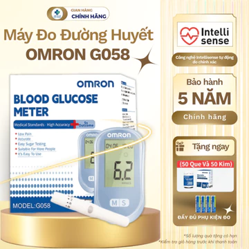 Máy Đo Đường Huyết OMRON Của Nhật Bản, Que Thử Tiểu Đường tại Nhà Glucerna ( TẶNG 50 que + 50kim )