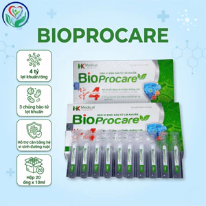 BioProcare hộp 20 ống, men vi sinh bào tử lợi khuẩn hỗ trợ tiêu hóa, cân bằng hệ vi sinh đường ruột
