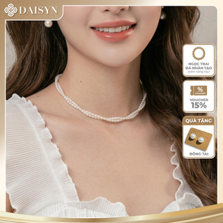 [NgocDaisy] N397 vòng cổ hạt Trai, dây chuyền hạt ngọc trai nhân tạo đá dây chuyền choker 2 sợi xoắn kiểu dáng