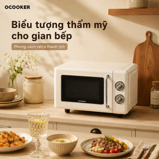 Lò nướng lò vi sóng cổ điển Xiaomi Qcooker CR-WB01B phong cách vintage hàng chính hãng dung tích 20L