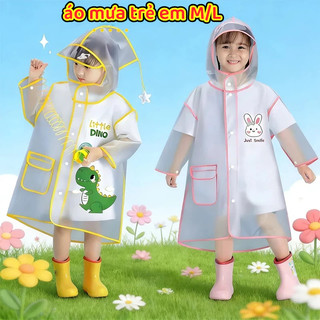 (TX)Áo Mưa Bé Gái/Trai 3-8 Tuổi EVA Cao Cấp Thiết Kế Dễ Thương, Dày & Ấm, Chống Gió/Thấm, Nhiều Họa Tiết
