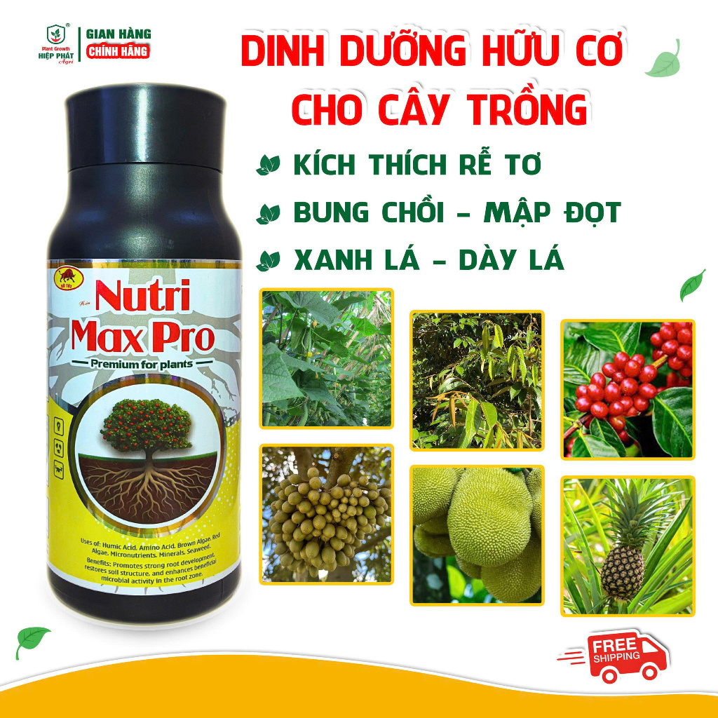 [NUTRI MAX PRO - 500ml] Bung chồi, vọt đọt, chồi mập, rễ khỏe, lá xanh dày