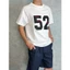 Áo Thun Nam Cotton Form Oversize Họa Tiết Thêu Nổi Phong Cách Hàn Quốc Fifty-Two Tee MODMEN