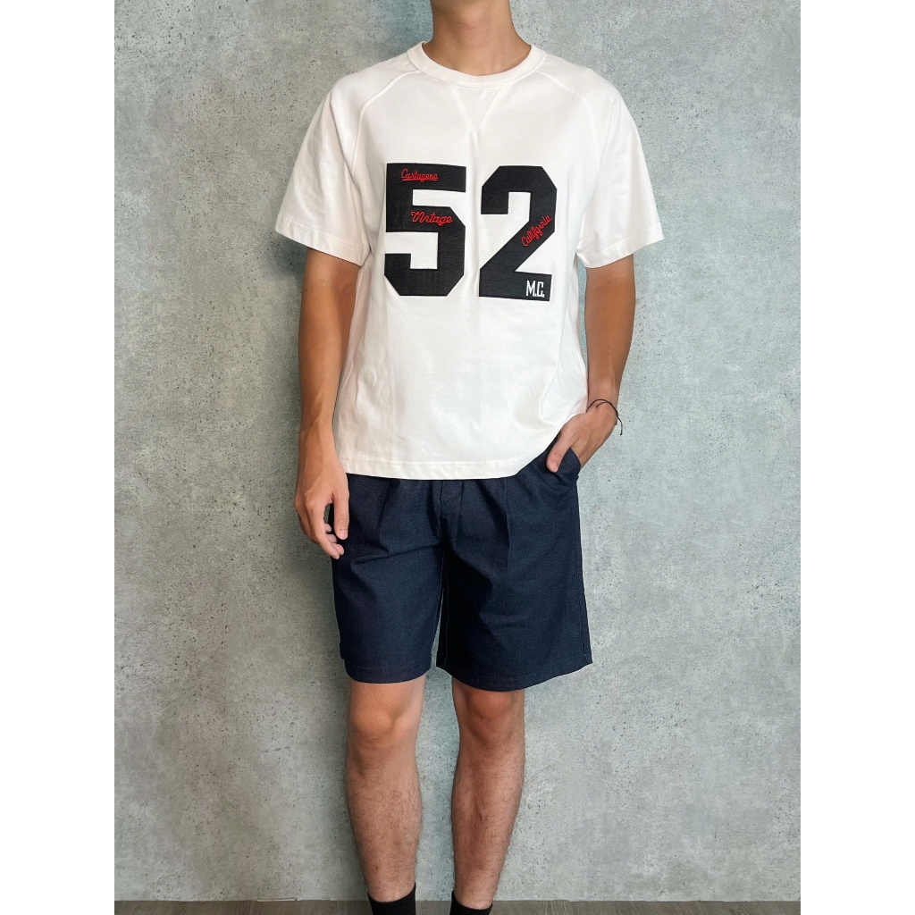 [SALE XẢ KHO] Áo Thun Nam Cotton Form Oversize Họa Tiết Thêu Nổi Phong Cách Hàn Quốc Fifty-Two Tee MODMEN
