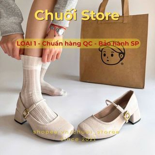 Giày lolita nữ da PU tổng hợp dệt vải đế cao su đáng yêu dễ thương nhẹ nhàng tinh tế