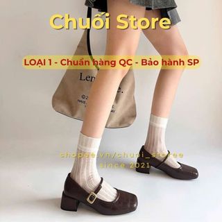 Giày lolita nữ da PU tổng hợp dệt vải đế cao su đáng yêu dễ thương nhẹ nhàng tinh tế