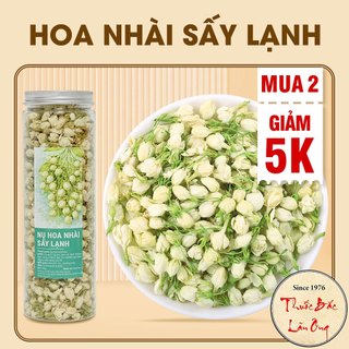 Trà hoa nhài sấy lạnh 100g, nụ hoa lài nguyên bông, thơm trắng, dùng pha trà, ướp trà