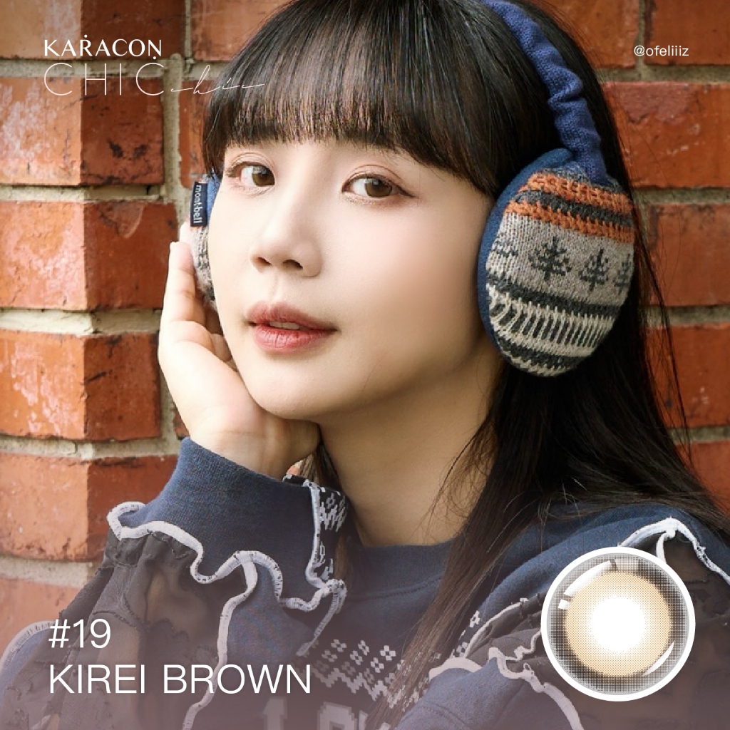 [Lens 1 Ngày] - Lens Màu Tự Nhiên KARACON CHIC CHIC - #19 Kirei Brown (2 Chiếc)