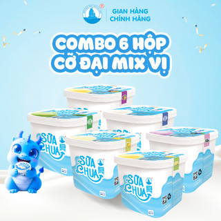 [Hoả tốc HN] Combo 6 Hộp Sữa Chua Hạ Long Size Đại 900ml mix 6 vị
