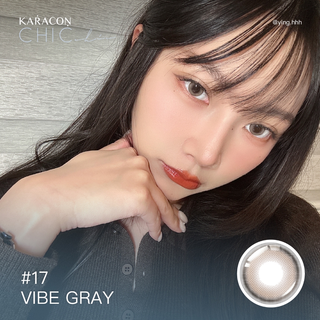 [Lens 1 Ngày] - Lens Màu Tự Nhiên KARACON CHIC CHIC - #17 Vibe Gray (2 Chiếc)