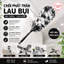 Combo 2 cái Chổi phất trần lau bụi đen trắng cán ngắn