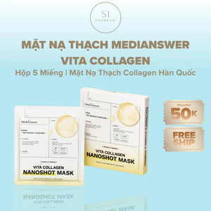 Mặt Nạ Thạch MediAnswer Vita Collagen Màu Vàng Hộp 5 Miếng Hàn Quốc Chính Hãng Si Cosmetic