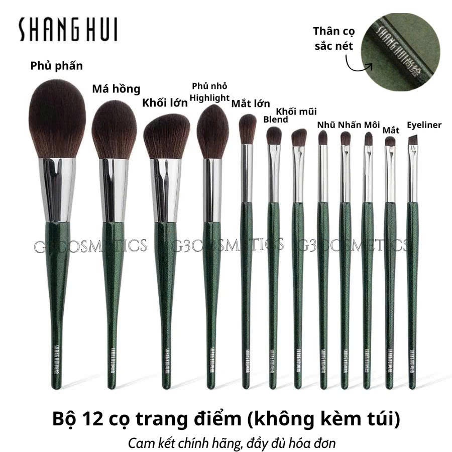 [SVIP] Bộ 12 cọ trang điểm SHANGHUI cọ cá nhân chất liệu lông cao cấp siêu mềm mịn bám phấn | BigBuy360 - bigbuy360.vn