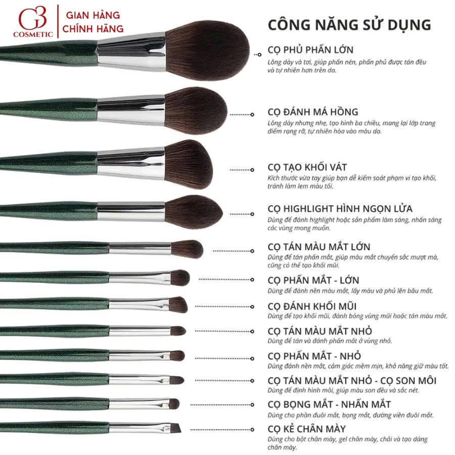 [SVIP] Bộ 12 cọ trang điểm SHANGHUI cọ cá nhân chất liệu lông cao cấp siêu mềm mịn bám phấn | BigBuy360 - bigbuy360.vn