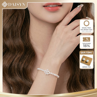 [NgocDaisy] N20 Vòng tay handmade hoa đơn giản bằng Ngọc nhân tạo đá nữ tính
