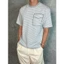 Áo Thun Nam Kẻ Sọc Cotton Form Rộng Phối Túi Giả Thanh Lịch Phong Cách Mùa Hè Stripped Tee MODMEN