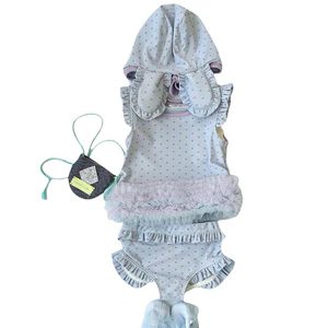 CANDIMIMI Set bơi cao cấp trái tim xanh nhạt