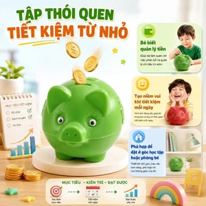 Lợn (HEO) Đựng Tiền Tiết Kiệm cho bé BẰNG nhựa trông ngộ nghĩnh đáng yêu có 3 size(MH-2980/2981/2982) AMIZIN