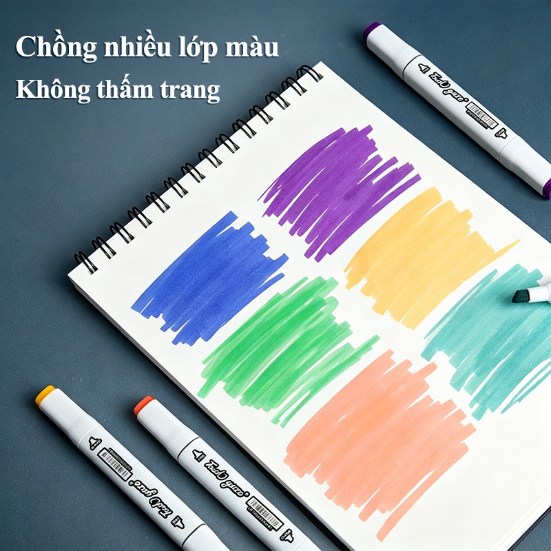 Vở Vẽ A4 Giấy Dày Sổ Vẽ Marker Sketchbook Lò Xo Kép Vẽ Acrylic Phác Thảo Mỹ Thuật