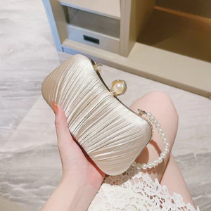Clutch Ví Nữ Dự Tiệc Phối Lụa Cao Cấp Kèm Dây Trai Sang Trọng MUN STORE CALU26
