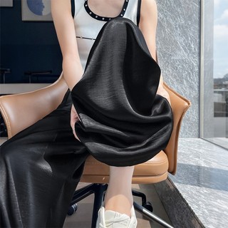 ZENARA Quần dài nữ bằng vải satin dáng rộng, thoải mái–Cạp cao, ống rộng,kiểu dáng suông và rủ,thích hợp cho mùa hè-8347