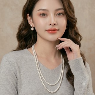 [ DAISYN ] N401 vòng cổ hạt Trai, dây chuyền hạt dây chuyền mang áo dài 2 sợi dài kiểu dáng sang trọng cho nữ