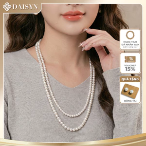 N401 vòng cổ hạt Trai, dây chuyền hạt dây chuyền mang áo dài 2 sợi dài kiểu dáng sang trọng cho nữ