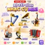 Bộ Xếp Hình Nhạc Cụ Mini Đàn Piano Guitar Harp Saxophone Accordion Đại Cầm Mô Hình Lắp Ráp Quà Tặng