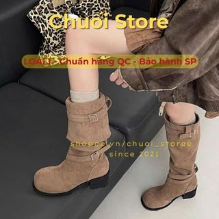 Giày boot nữ da PU tổng hợp dệt vải đế cao su tinh tế nhẹ nhàng thuận tiện dễ đi