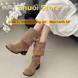Giày boot nữ da PU tổng hợp dệt vải đế cao su tinh tế nhẹ nhàng thuận tiện dễ đi