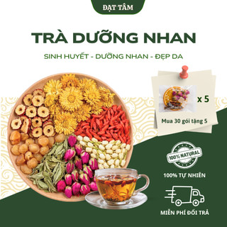 Trà Dưỡng Nhan 7 Vị Thảo Mộc - Làm Đẹp Da Từ Trong, Ngăn Ngừa Lão Hóa, Da Dẻ Tươi Tắn | Đạt Tâm