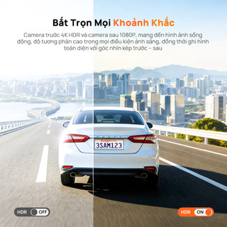 Camera hành trình 70mai 4K A810 Lite chính hãng, bản quốc tế, ghi hình 4K HDR - tương thích 4G
