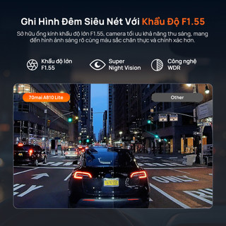 Camera hành trình 70mai 4K A810 Lite chính hãng, bản quốc tế, ghi hình 4K HDR - tương thích 4G