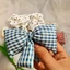Dây Buộc Tóc Srunchies Phối Nơ Caro Cỡ Lớn Phong Cách Vintage Hàn Quốc Đáng Yêu Cho Nữ