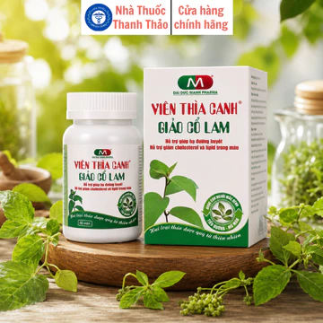 Viên Dây Thìa Canh Giảo Cổ Lam Đại Đức Mạnh giúp hạ đường huyết, giảm cholesterol và lipid (60 viên)