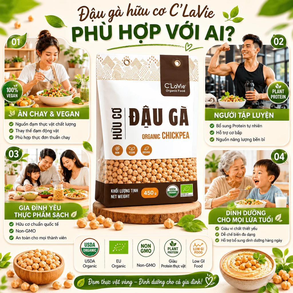 Đậu gà hữu cơ Markal Organic Chickpea/ Sottolestelle/ Just Organik