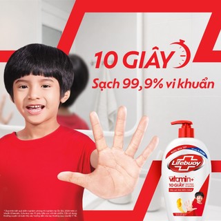 [LIVE] Combo 4 chai Nước rửa tay Lifebuoy bảo vệ khỏi 99,9% vi khuẩn 450g/chai