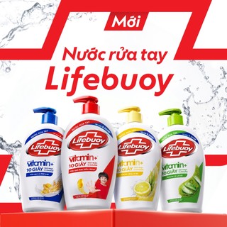 [LIVE] Combo 4 chai Nước rửa tay Lifebuoy bảo vệ khỏi 99,9% vi khuẩn 450g/chai