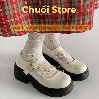 Giày lolita nữ da PU tổng hợp dệt vải đế cao su thanh lịch tinh tế dịu dàng nữ tính