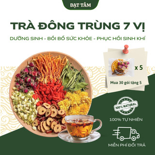 Trà Đông Trùng 7 Vị Thảo Mộc - Giảm Căng Thẳng, Bổ Sung Năng Lượng, Phục Hồi Sinh Lý | Đạt Tâm