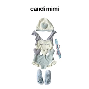 CANDI MIMI Set bơi cao cấp đính trái tim phao-NL6831