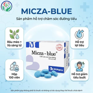 Micza-blue PP.Pharco 100 viên hỗ trợ lợi tiểu, giảm triệu chứng tiểu buốt và nước tiểu đục